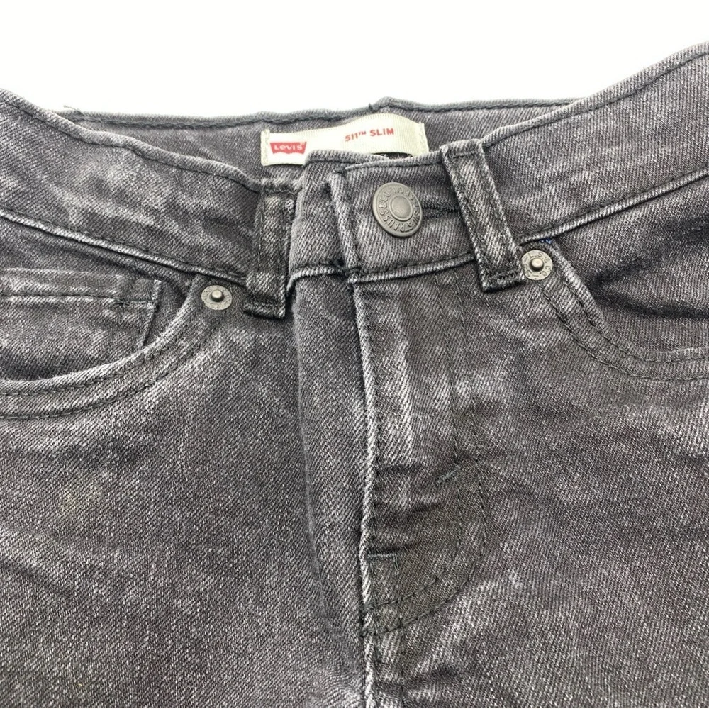 Levis 511 Slim Performance Jeans Dark Wash Waist Kids Size 7X Reg 7-8 Years Girl